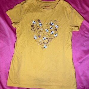 Cat & Jack Yellow Honeycomb Graphic Tee